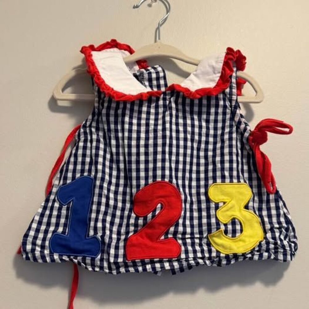 Stitchy Fish Gingham 9m Top